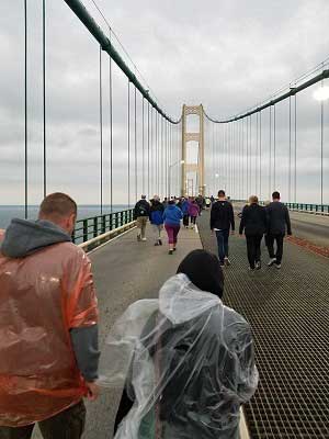 Scott and Mom Walking the Bridge