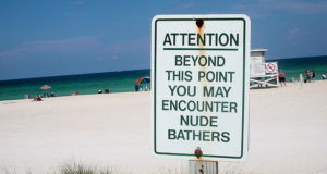 Nude Beach Sign