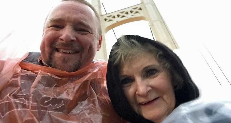 Scott & Mom Walk the Bridge