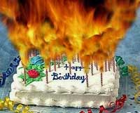 Birthday Cake on Fire