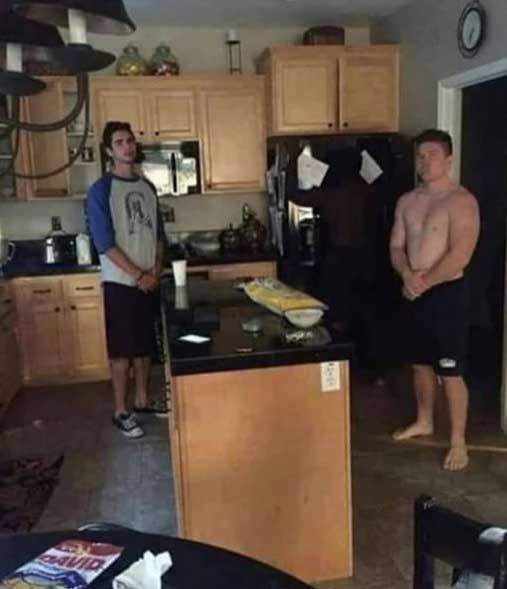 Guys in Kitchen