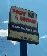 Hot N Now Sign