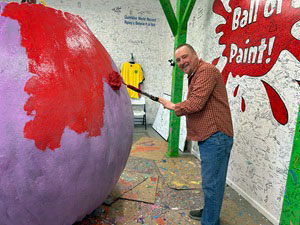 Scott Painting the Ball